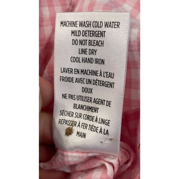 Robert Graham Pink White Gingham Check Collared Tailored Fit Button Down Large - Picture 7 of 10
